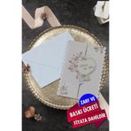 Cem Davetiye Düğün Nişan Nikah Kına Davetiyesi 3282 (100 ADET) Baskı Dahil