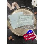 Cem Davetiye Düğün Nişan Nikah Kına Davetiyesi 919(100 ADET) Baskı Dahil