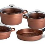 CEM GRANİT MASTER 7 PRÇGOLD ROSE SET (TENCERE20+24/K.YARIK26/TAVA26)