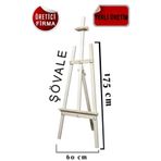 Cem Resim Şövalesi Ahşap Şövale 60 X 175cm Naturel Çam