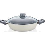 Cem Soft Seramik Grey Karnıyarık Tencere 28 cm - Gri