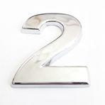 Cemax 3.75 cm Krom Yapışkanlı 2 Rakamı