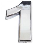 Cemax 5 cm Krom Yapışkanlı 1 Rakamı