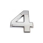 Cemax 5 cm Krom Yapışkanlı 4 Rakamı