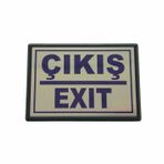 Cemax Büyük 13x8.5 cm Çıkış Exit Yönlendirme Levhası