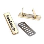 CEMELI 10 takım 35 x 12 mm Metal el yapımı harfler etiket etiketleri DIY mektup giysi kot ayakkabı çanta dikdörtgen baskılı etiket dikiş el sanatları