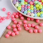CEMELI 6-16mm 20-500 adet Macaron UV boncuk renk değişimi midilli boncuklar akrilik yuvarlak boncuk takı yapımı için bilezik örgü saç boncuk DIY