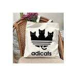 Cemira Adicats Tasarım, Tote Bag, Kalın, Bez Çanta, Omuz Çanta, Kedi Tasarım Kanvas Çanta