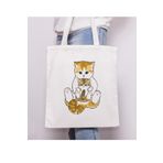 Cemira Anne Ve Yavrusu Kedi Anne Hediye Tote Bag Bez Çanta