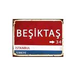 Cemira Beşiktaş Tabelası, Retro Vintage Ahşap Pano, Poster, Beşiktaş Tablo