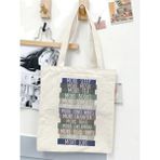 Cemira Hayat Motto Kitaplar Ham Bez Tote Bag Çanta, Pinterest Çanta - 10D-Krem