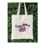 Cemira I'm Just a Girl Tasarım Y2K Ham Bez Tote Bag Çanta, Pinterest Çanta
