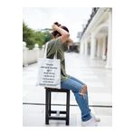 Cemira Kalın Beyaz Deveye demişler boynun eğri, im tired Tasarım Motto Tote Bag Bez Çanta