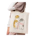 Cemira Sevimli Kediler Diyetisyen Hediye Tote Bag Bez Çanta