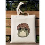 Cemira Sevimli Mantar Tasarım Pinterest Bez Çanta, Tote Bag - 10D-Krem