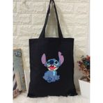 Cemira Stitch Tote Bag Bez Çanta Siyah Keten Kalın Bez Çanta Tote Bag Kanvas Omuz Çantası, Shopper Bag - 10D-Krem