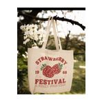 Cemira Strawberry Festival, Çilek Festivali Y2k Kalın Tote Bag, Bez Çanta, Alışveriş Kitap Çantası