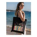 Cemira Taylor Swift Book Album Kitap Tasarım, Siyah , Kanvas Tote Bag, Bez Çanta, Kanvas Çanta
