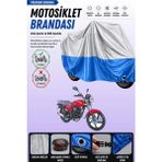 Cemku Double Gri Üst - Mavi Alt, Arka Çanta Uyumlu Kanuni Breton S Motosiklet Brandası - Gri - Mavi