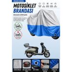 Cemku Double Gri Üst - Mavi Alt, Arka Çanta Uyumlu Yuki Mojito 125 Motosiklet Brandası - Gri - Mavi