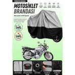 Cemku Double Gri Üst - Siyah Alt, Arka Çanta Uyumlu Kuba Çita 100R Max Motosiklet Brandası - Gri - Siyah