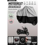 Cemku Double Gri Üst - Siyah Alt, Arka Çanta Uyumlu Yamaha X-Max 300 Tech Max Motosiklet Brandası - Gri - Siyah