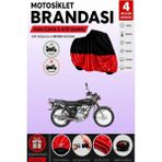 Cemku Double Siyah Üst - Kırmızı Alt, Arka Çanta Uyumlu Kanuni Breton 125 Motosiklet Brandası - Siyah - Kırmızı