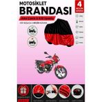 Cemku Double Siyah Üst - Kırmızı Alt, Arka Çanta Uyumlu Kanuni Breton Sl 125 Motosiklet Brandası - Siyah - Kırmızı
