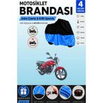 Cemku Double Siyah Üst - Mavi Alt, Arka Çanta Uyumlu Kanuni Breton S Motosiklet Brandası - Siyah - Mavi