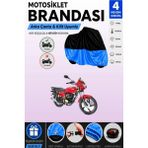 Cemku Double Siyah Üst - Mavi Alt, Arka Çanta Uyumlu Kanuni Breton Sl 125 Motosiklet Brandası - Siyah - Mavi