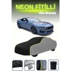 Cemku Gri-Siyah-Gri [ford Mustang Vıı] Uyumlu Neon Fitilli Araba Brandası, Su ve Toz Geçirmez - Çift Renk
