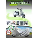 Cemku Shine Gri Kilit Uyumlu Neon Fitilli Aprilia Mojito 125 Custom Uyumlu Motosiklet Brandası - Gri, Kilit Uyumlu