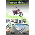 Cemku Shine Gri Kilit Uyumlu Neon Fitilli Kanuni Breton S Uyumlu Motosiklet Brandası - Gri, Kilit Uyumlu