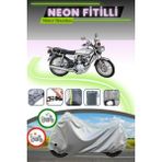 Cemku Shine Gri Kilit Uyumlu Neon Fitilli Kuba Çita 100R Max Uyumlu Motosiklet Brandası - Gri, Kilit Uyumlu