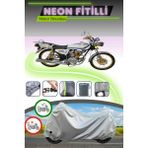 Cemku Shine Gri Kilit Uyumlu Neon Fitilli Kuba Çita 170F Uyumlu Motosiklet Brandası - Gri, Kilit Uyumlu