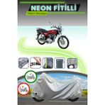Cemku Shine Gri Kilit Uyumlu Neon Fitilli Kuba Çita 180R Uyumlu Motosiklet Brandası - Gri, Kilit Uyumlu