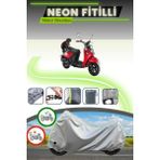 Cemku Shine Gri Kilit Uyumlu Neon Fitilli Kuba Trendy 50 Uyumlu Motosiklet Brandası - Gri, Kilit Uyumlu