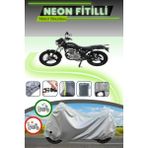 Cemku Shine Gri Kilit Uyumlu Neon Fitilli Mondial 150 Mr Vulture Uyumlu Motosiklet Brandası - Gri, Kilit Uyumlu