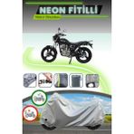 Cemku Shine Gri Kilit Uyumlu Neon Fitilli Mondial Vulture I-E Uyumlu Motosiklet Brandası - Gri, Kilit Uyumlu