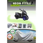 Cemku Shine Gri Kilit Uyumlu Neon Fitilli Yamaha Tricity 155 Uyumlu Motosiklet Brandası - Gri, Kilit Uyumlu