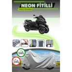 Cemku Shine Gri Kilit Uyumlu Neon Fitilli Yamaha Tricity 300 Uyumlu Motosiklet Brandası - Gri, Kilit Uyumlu