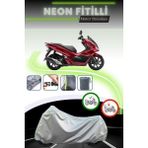 Cemku Shine Gri Neon Fitilli Honda PCX125 Uyumlu Motosiklet Brandası - Gri, Arka Çanta ve Kilit Uyumsuz