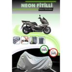 Cemku Shine Gri Neon Fitilli Honda PCX150 Uyumlu Motosiklet Brandası - Gri, Arka Çanta ve Kilit Uyumsuz
