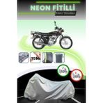Cemku Shine Gri Neon Fitilli Kanuni Breton 125 Uyumlu Motosiklet Brandası - Gri, Arka Çanta ve Kilit Uyumsuz