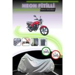 Cemku Shine Gri Neon Fitilli Kanuni Breton S Uyumlu Motosiklet Brandası - Gri, Arka Çanta ve Kilit Uyumsuz