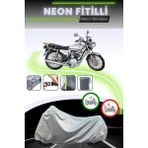 Cemku Shine Gri Neon Fitilli Kuba Çita 100R Max Uyumlu Motosiklet Brandası - Gri, Arka Çanta ve Kilit Uyumsuz