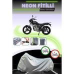 Cemku Shine Gri Neon Fitilli Mondial 125 Vulture I Uyumlu Motosiklet Brandası - Gri, Arka Çanta ve Kilit Uyumsuz