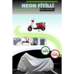 Cemku Shine Gri Neon Fitilli Mondial 50 Turismo Uyumlu Motosiklet Brandası - Gri, Arka Çanta ve Kilit Uyumsuz