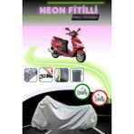 Cemku Shine Gri Neon Fitilli Suzuki An 125 Hk Uyumlu Motosiklet Brandası - Gri, Arka Çanta ve Kilit Uyumsuz
