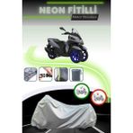 Cemku Shine Gri Neon Fitilli Yamaha Tricity 155 Uyumlu Motosiklet Brandası - Gri, Arka Çanta ve Kilit Uyumsuz